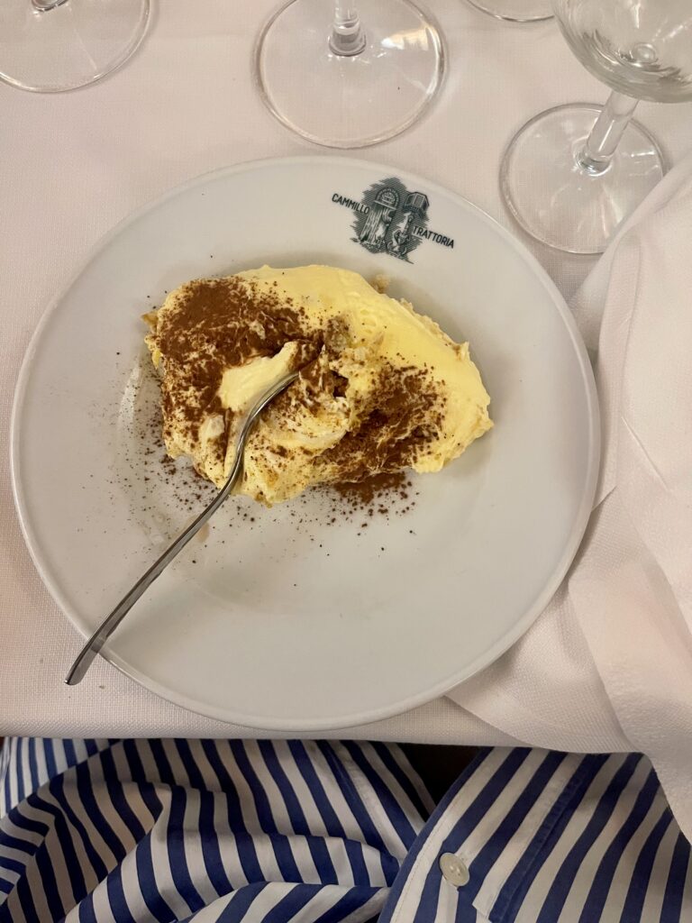 Tiramisu hos Camillo i Firenze