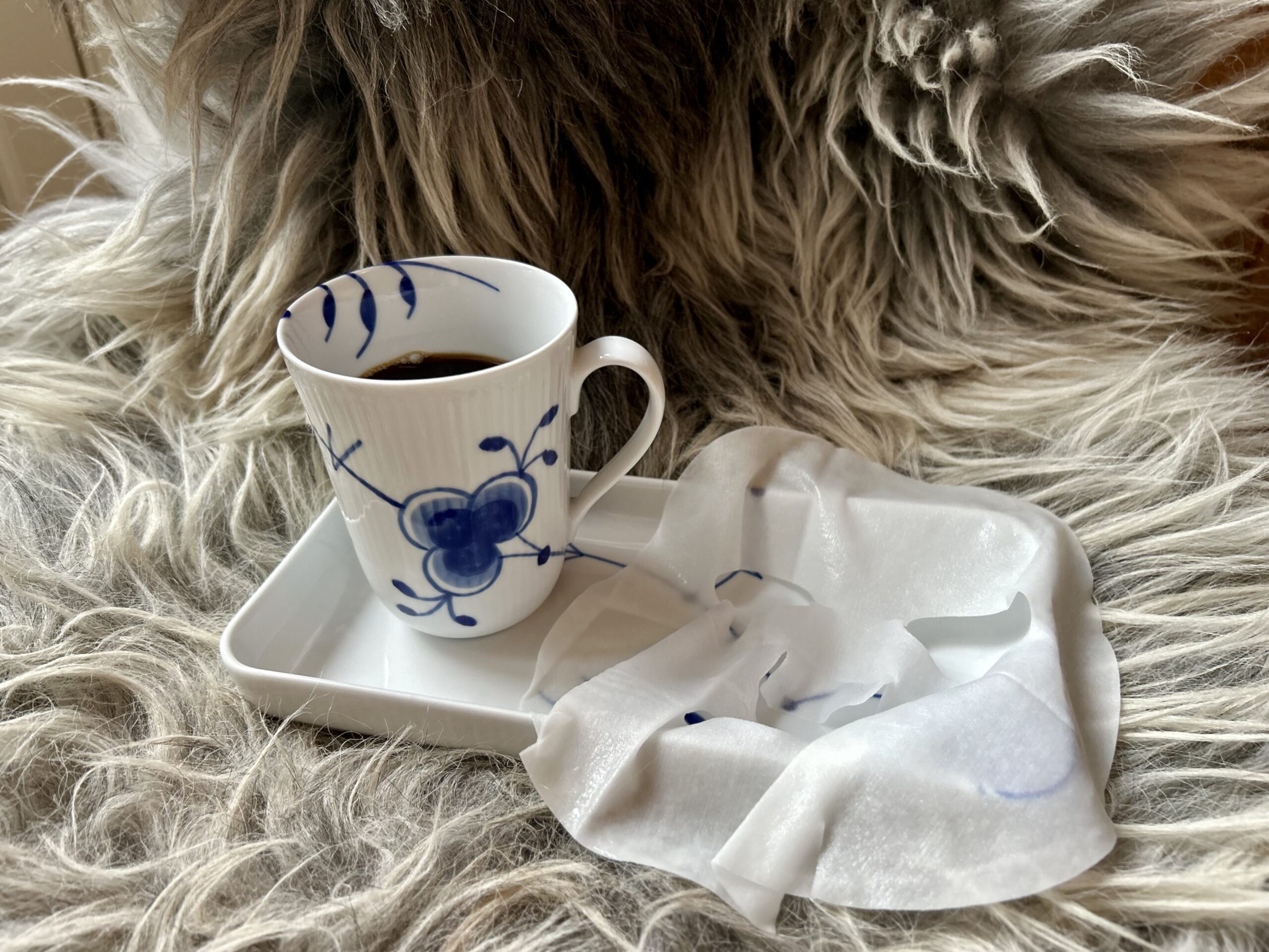 Kaffe og sheet mask
