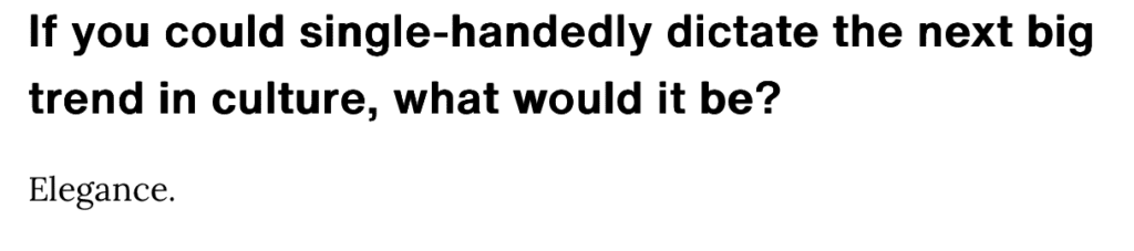 Intervju med Sofia Coppola. 
