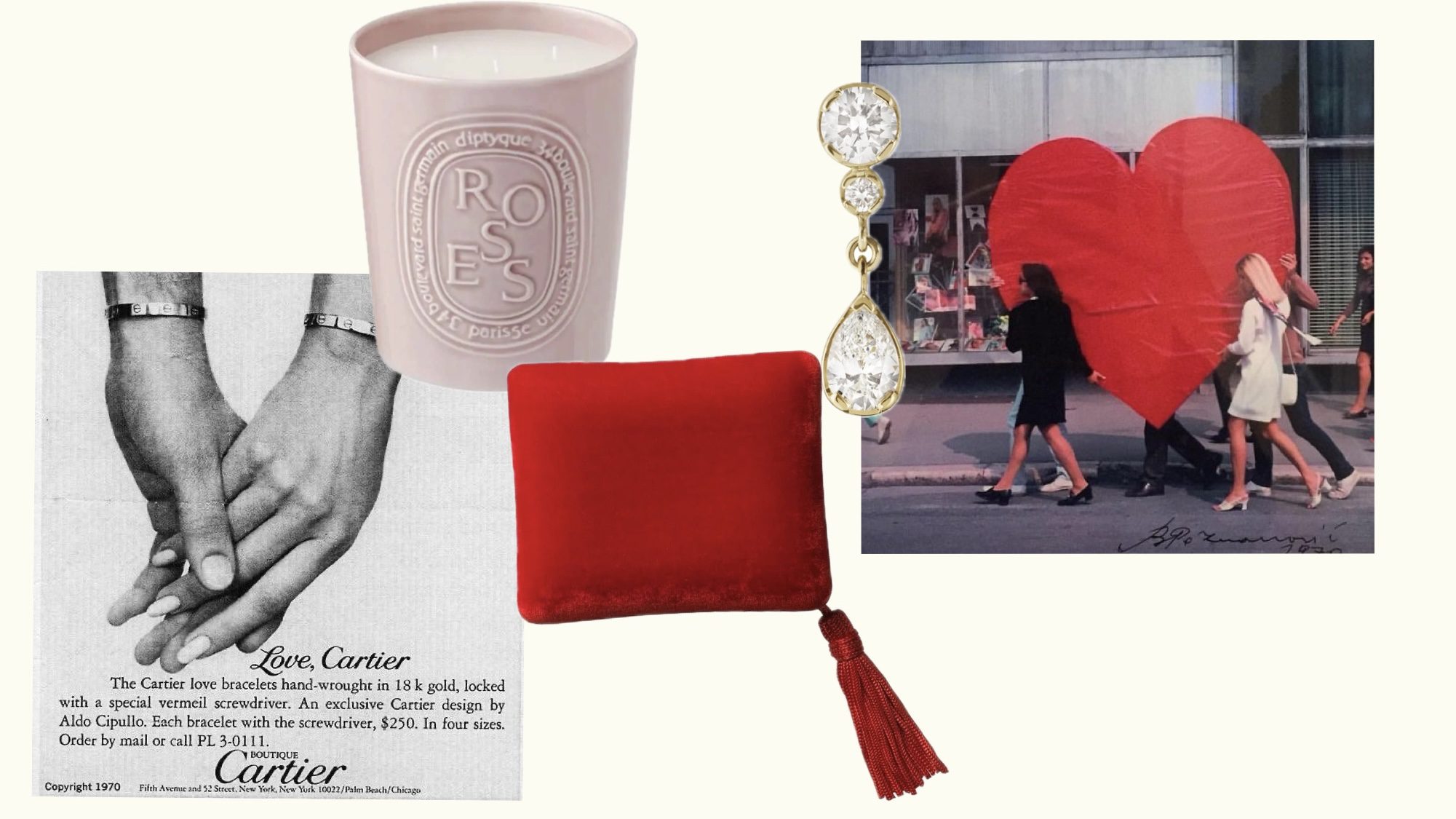 Vakre gaver til alle hjerters dag. Romantiske gaver til valentines som varer.